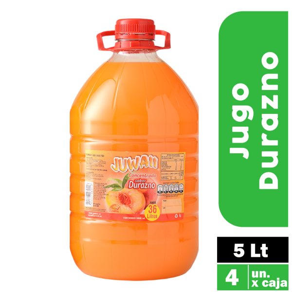 Jugo Concentrado Durazno 5lt - Caja 4 Unidades - Compra Empresa