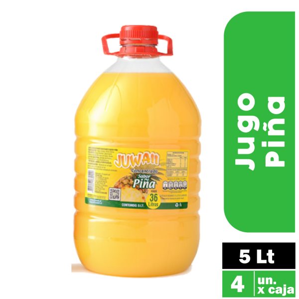Jugo Concentrado Piña 5lt - Caja 4 Unidades - Compra Empresa
